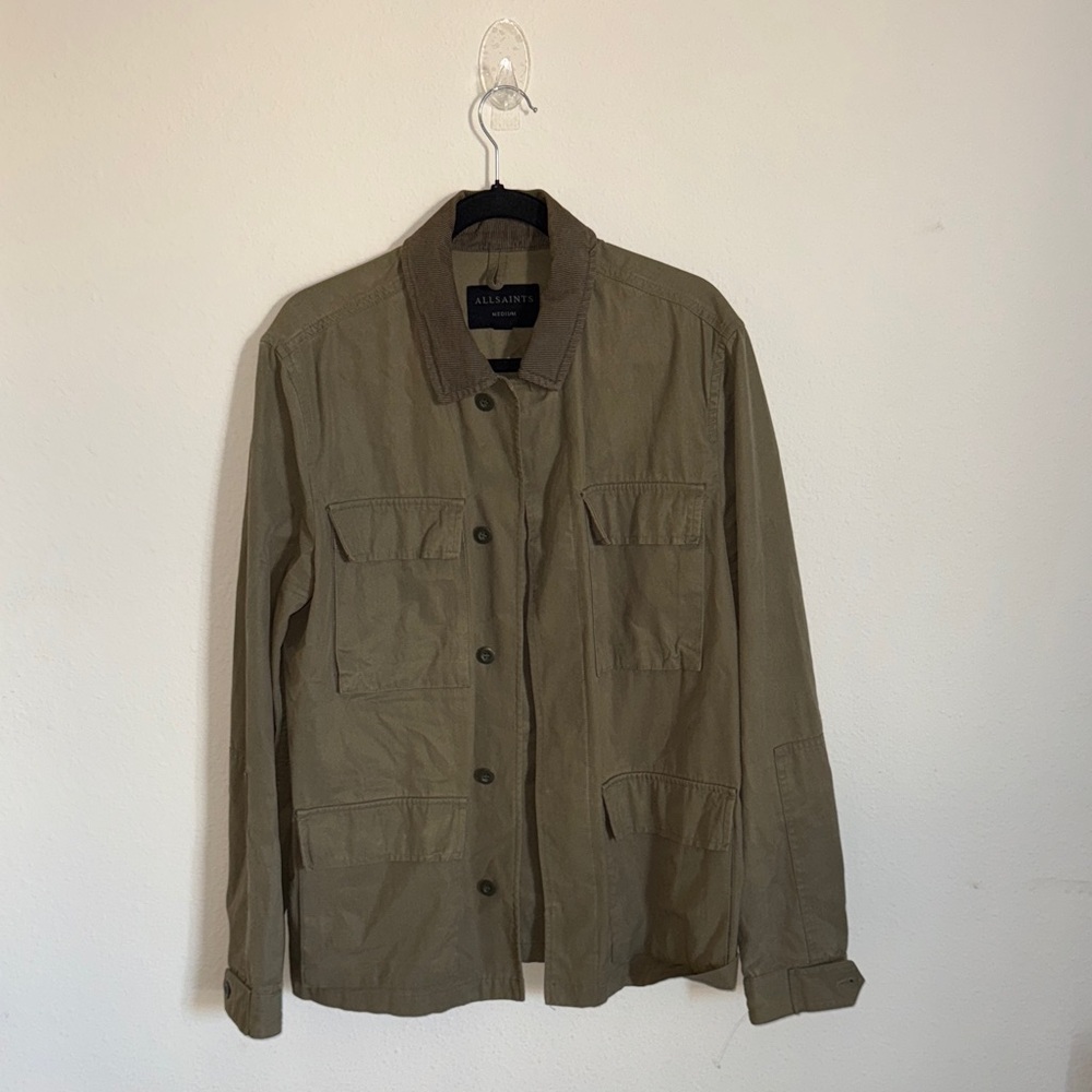 All Saints Men's Khaki Military Jacket